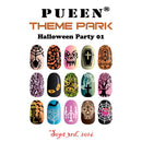 PUEEN Nail Art Stamping Plate - Halloween Party 01 - Theme Park Collection 125x65mm Unique Nailart Polish Stamping Manicure Image Plates Accessories Kit - BH000725 PUEEN