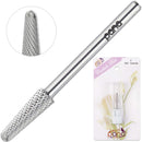 USA PANA Professional 3/32" Shank Size - Cone Shape Carbide Bit - Nail Drill Bit for Manicure Pedicure Tools Dremel Machine - Gold, Silver (Fine, Silver) PANA