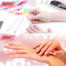2 Pieces Nail Whitening Pencil 2-in-1 White Nail Pencil DIY Nail Art Manicure with Cuticle Pusher Maitys