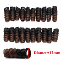 Benehair Saniya Curly Crochet Hair Ombre Synthetic Jumpy Wand Toni Curl Crochet Hair for Black Women 10 inch Two Tones Spiral Curls Jamaican Bouncy Twist Braiding Hair 3 packs Black to Light Auburn Benehair