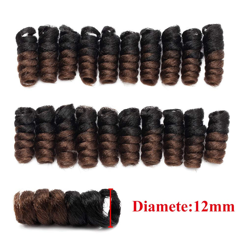 Benehair Saniya Curly Crochet Hair Ombre Synthetic Jumpy Wand Toni Curl Crochet Hair for Black Women 10 inch Two Tones Spiral Curls Jamaican Bouncy Twist Braiding Hair 3 packs Black to Light Auburn Benehair