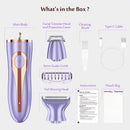 2-in-1 Electric Razor for Women, EESKA Electric Shaver for Women Cordless for Women Face, Legs and Underarm, Portable Bikini Trimmer IPX7 Waterproof Wet and Dry Hair Removal, Type-C USB Recharge… EESKA