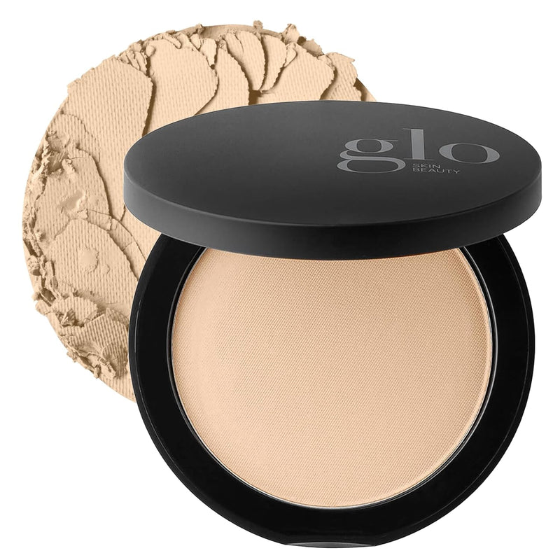 Glo Skin Beauty Pressed Base Powder Foundation Makeup (Natural Medium) - Flawless Coverage for a Radiant Natural, Second-Skin Finish Infinity Warehouse