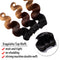 100% 7A Brazilian Remy Human Hair Weave Double Weft Body Wave 3 Bundles 300g Ombre Hair Extensions for Women (20 inch,Natural Black to Dark Auburn to Dark Blonde