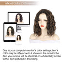 Stamped Glorious Wavy Short Wig Middle Part Shoulder Length Short Wavy Bob Wigs for Women Synthetic Natural Looking Heat Resistant Fiber Hair (Black Mixed Brown) Stamped Glorious Store