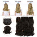 Dark Brown Hair Extensions For Women and Girls (3 PCS Set Invisible Wavy Thick Clip Extensions) Synthetic Thick Long Hair Pieces -16” Dailisy