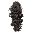 SWACC 12-Inch Short Screw Curls Claw Clip Ponytail Extensions Synthetic Clip in Drawstring Curly Ponytail Hairpiece Jaw Clip Hair Extension (Natural Color Close to Black-2