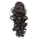 SWACC 12-Inch Short Screw Curls Claw Clip Ponytail Extensions Synthetic Clip in Drawstring Curly Ponytail Hairpiece Jaw Clip Hair Extension (Natural Color Close to Black-2