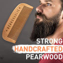 Beardoholic Beard Comb With a Gift Box – Wide Teeth – Anti-Static, Eliminates Tangles and Keeps Your Beard Neat and Tidy – 5.31 x 1.96 IN Handmade 100% Pearwood Design Beardoholic