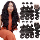 Beauty Princess Body Wave Human Hair 3 Bundles Double Weft 8A Brazilian Hair Bundles (14 16 18+12inch hair) Wingirl Store