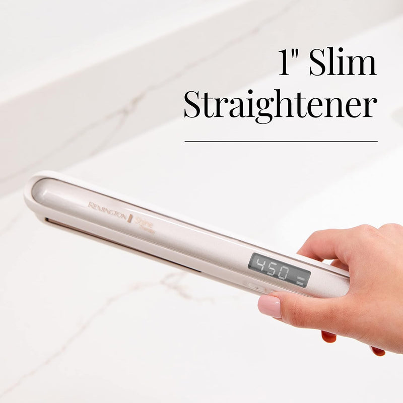 Remington Shine Therapy 1 inch Hair Straightener Iron, Flat Iron for Hair Infused with Argan Oil & Keratin, Professional Ceramic Flat Iron for Less Frizz, Shinier & Smoother Hair, Hair Styling Tools Infinity Warehouse