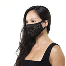 Cameleon Cover - MADE IN USA - Fashion Lace Vintage Sexy Floral Black Face Mask Covering Washable Cotton Double Layer - 3 PACK (Lace Limited Collection) Cameleon Cover Store