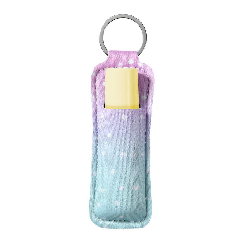 Beautyflier Clip-on Sleeve Chapstick Pouch Keychain Lipstick Holder Elastic Lip Balm Holder Travel Accessories Beautyflier