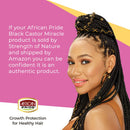 African Pride Black Castor Miracle Extra Hold Braid, Loc, Twist Gel - Tames Frizz & Edges, No Parabens, No Sulfates, No Mineral Oil, No Petrolatum, Contains Black Castor & Coconut Oil, 8 oz African Pride
