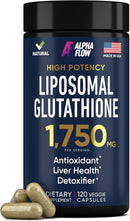 Liposomal Glutathione Supplement 1000MG + 750MG- Glutathione Liposomal with VIT C + Phospholipid Antioxidant Complex - Liver Detox and Immune Support Supplement - 120 Caps - Powder&Liquid Alternative Infinity Warehouse
