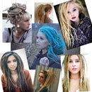 SEGO 20 Inch Dreadlock Extensions for Women/Men Synthetic Handmade Dread Extension Long Single Ended Hippie Style Reggae Hair 20 strands
