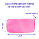 Makeup Remover Towel (6 Pack), Reusable Microfiber Makeup Remover Cloth Removing All Makeup with Just Water 12" X 6" - Hot Pink/Blue/Black ZYMLOVE