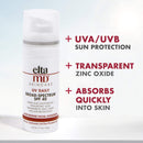 EltaMD UV Daily Moisturizer with SPF Face Sunscreen with Hyaluronic Acid, Broad Spectrum SPF 40 Face Sunscreen Moisturizer, Non greasy, Sheer Lotion, Mineral-Based Sun Protection, 1.7 oz EltaMD