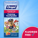 Orajel Kids Paw Patrol Fluoride-Free Training Toothpaste, Natural Fruity Fun Flavor,