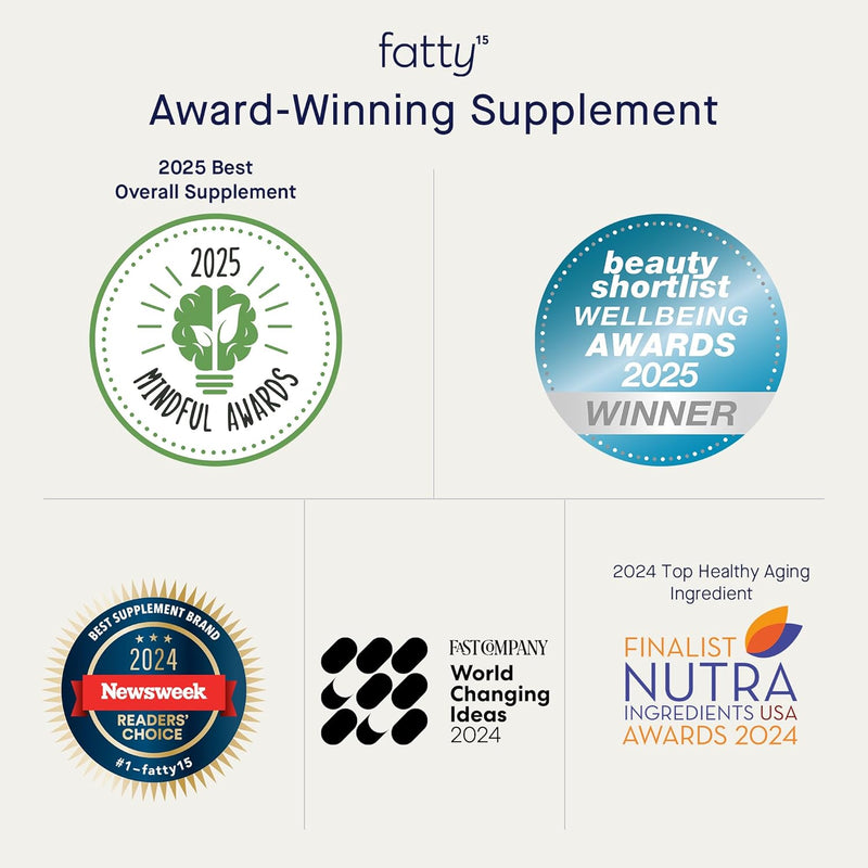 Fatty15 C15:0 Pentadecanoic Acid Supplement The Longevity Nutrient - 90 Vegan Capsules - 3x Cellular Benefits of Fish Oil Omega 3 Supplements - Gut Health, Liver Support, & Mitochondrial Health Infinity Warehouse