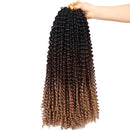 Passion Twist Hair 18 Inch 7 Packs/Lot Water Wave Crochet Hair Passion Twists Long Bohemian Hair Passion Twist Crochet Hair Synthetic Braiding Hair Extensions (1B/30/27