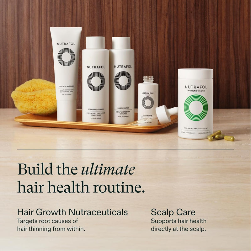 Nutrafol Women's Hair Growth Supplements, for Women 18-44 Years Old, Clinically Tested for Visibly Thicker, Stronger Hair, 100% Vegan Ingredients, Dermatologist Recommended - 1 Month Supply, 1 Pouch Infinity Warehouse