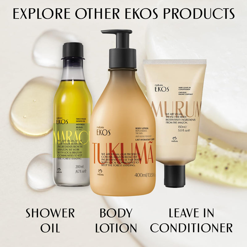 natura - Ekos Tropical Hand Cream Trio Variety Pack, 3 Creams - (1) Maracujá, (1) Castanha, & (1) Açaí Hand Cream - Vegan Skin Care - Brazilian Beauty Secrets - Self Care & Body Care - 1.41oz (40g) Infinity Warehouse