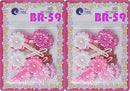 Tara Girls Self Hinge Plastic Bow Hair Barrettes Selection Pack Of 2 (BR59) Tara