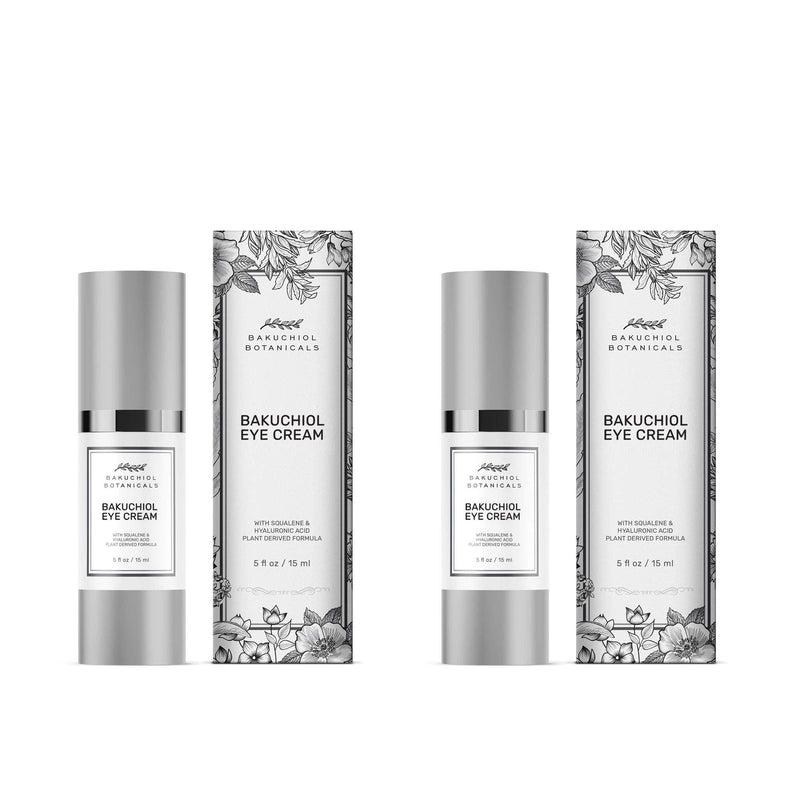 Bakuchiol Botanicals Eye Cream .5 Oz (3 Pack) - Clinical Strength Bakuchiol, Aloe, Squalane, Hyaluronic Acid, Caffeine, Vitamin E, B5, B3 - All Natural Plant Derived Ingredients - Made in USA Bakuchiol Botanicals