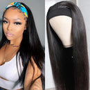 UNice Straight Headband Human Hair Wig Glueless None Lace Front Machine Made Headband Wig Brazilian Virgin Hair Wigs for Black Women 150% Density (16 inch) UNICE Store
