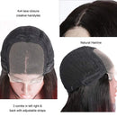UNice Ombre Burgundy Lace Closure Human Hair Wig for Black Women, Brazilian Remy Hair 4x4 Lace Closure Red Wigs Pre Plucked with Baby Hair 150% Density 1B 99J Color (12 inch) UNICE Store