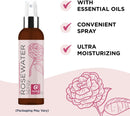 Rose Water Spray for Face Care - Rosewater Face Toner and Lactic Acid Serum for Face Mist Spray - Pure Rosewater Spray Toner and Facial Exfoliant Pore Cleaner for Skin and Facial Moisturizer Maple Holistics Store