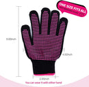 Teenitor 2 Pcs Heat Resistant Gloves with Silicone Bumps, (New Upgraded ) Professional Heat Proof Glove Mitts for Hair Styling Curling Iron Wand Flat Iron Hot-Air Brushes, Universal Fit Size Teenitor Store