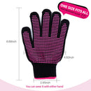 Teenitor 2 Pcs Heat Resistant Gloves with Silicone Bumps, (New Upgraded ) Professional Heat Proof Glove Mitts for Hair Styling Curling Iron Wand Flat Iron Hot-Air Brushes, Universal Fit Size Teenitor