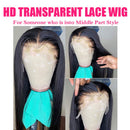 Straight Lace Front Wigs Human Hair Brazilian Virgin T Part Straight Human Hair Wigs for Black Women Pre Plucked with Baby Hair Natural Black 150% Density(16inch,13x4x1 T Part Wig) beafay