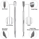 Ejiubas Cuticle Pusher Cuticle Nipper Stainless Steel Cuticle Trimmer Cuticle Remover Tool Set for Fingernails and Toenails Pedicure Manicure Tools Silver Ejiubas