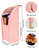 Pink Makeup Brush Holder Makeup Brush Case Organizer Travel Makeup Brush Pouch Stand-up Foldable Portable Makeup Artist Storage Bag for Women (Pink) TANTO