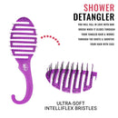 Wet Brush Hair Brush Shower Detangler, Purple Glitter Color, Shower Hair Brush with Soft Bristles Minimizes Pain and Protect Against Split Ends and Breakage for Men, Women, and Kids Wet Brush