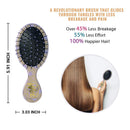 Wet Brush Squirt Detangler Hair Brushes - Lagoon, Geo - Mini Detangling Brush with Ultra-Soft IntelliFlex Bristles Glide Through Tangles with Ease - Pain-Free Comb for All Hair Types Wet Brush