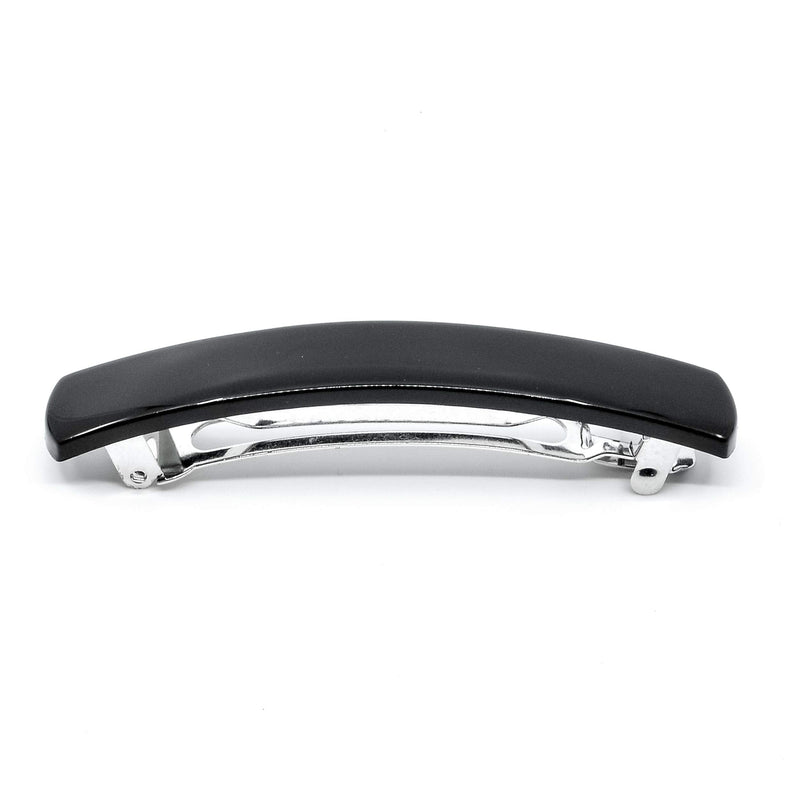 Camila Paris AD820 French Hair Barrette Clip for Girls, Black, Rubberized Metal Clasp, Strong Hold Grip Hair Clips for Women, No Slip and Durable Styling Girls Hair Accessories, Made in France Camila