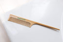 GranNaturals Wooden Rat Tail Comb - Hair Tool with Fine Teeth for Teasing Strands & Post Styling - Peach Rattail Wood Pick Handle for Sectioning & Parting - Perfect for Professional & Personal Use GranNaturals