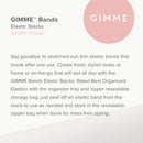 GIMME Bands Elastic Stacks, Peel Apart Plastic Bands, No Hair Tearing or Ripping, Non-Slip Elastic Hair Ties, Great for Purse or Travel, 320PC (Clear) GIMME
