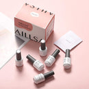 AILLSA Champagne Gel Nail Polish Kit, 6 Colors Purple Caramel Glitter White Gel Polish Set, Soak Off UV Nail Gel Polish Manicure Kit DIY Home Salon Nail Art AILLSA Store