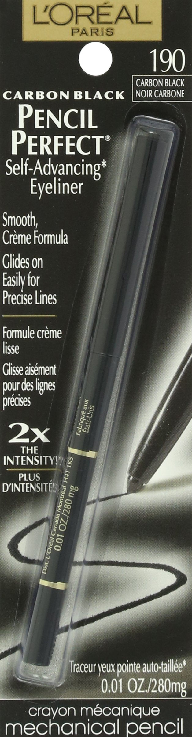 L'Oreal Paris Pencil Perfect Self-Advancing Eyeliner, Carbon Black, 0.01 fl; oz. L'Oreal Paris
