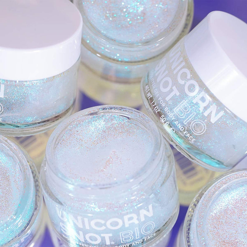 Unicorn Snot Biodegradable Holographic Body Glitter Gel for Body, Face, Hair - Vegan & Cruelty Free - 1.7 oz (Bio Silver) UNICORN SNOT