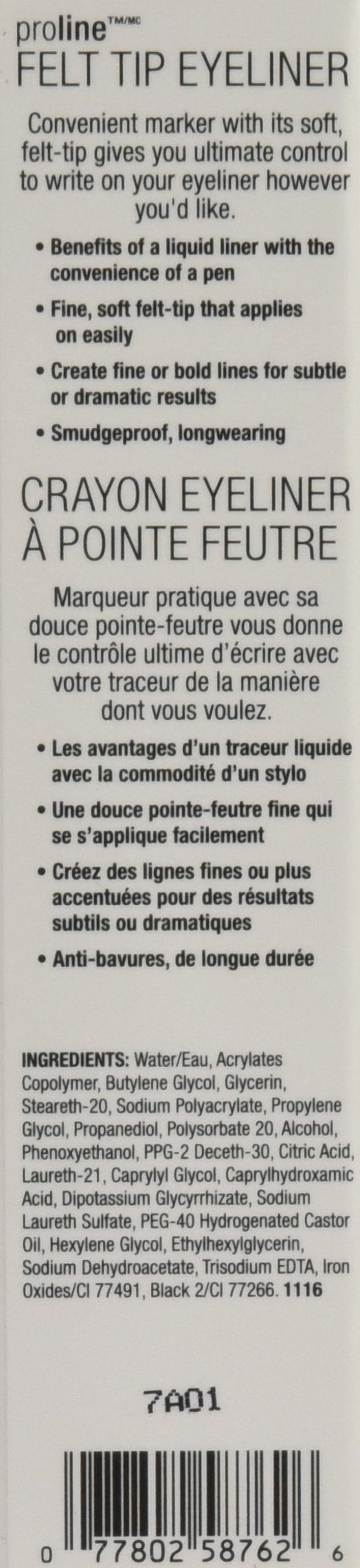 Wet 'n Wild Proline Felt Tip Eyeliner Dark Brown, .017z Wet n Wild