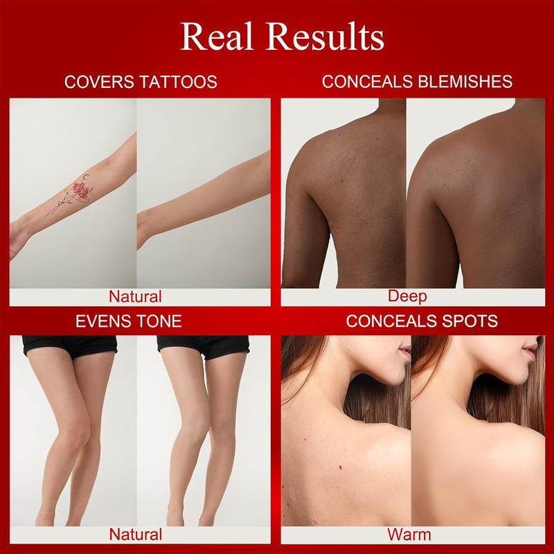 Body Coverage Perfector - Tattoo Cover Up Makeup,Body Foundation,Waterproof No Transfer Leg & Body Makeup (Natural) Infinity Warehouse