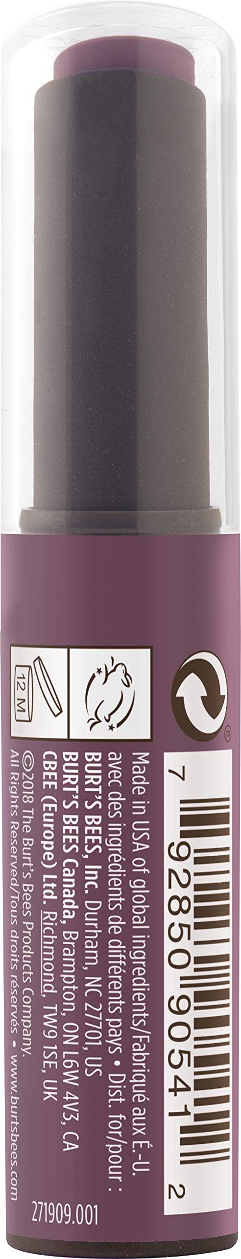 Burt's Bees, Matte Liptstick Puddle of Plum, 0.07 Ounce Burt's Bees