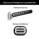 Premium Omnishaver Replacement Cartridge Refill Kit with One Blade Removal Tool - An Alternative to Disposable, Self Cleans & Strops During Use - Durable Smooth & Comfortable 4 Cartridges OmniShaver Store