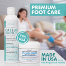 Ebanel Set of Professional Callus Remover for Feet, and Urea Cream 40% Plus Salicylic Acid 2%, Heel Foot Callus Remover Gel Exfoliator Dead Skin Cuticle Removal Toenail Softener Keratolytic Pedicure Infinity Warehouse